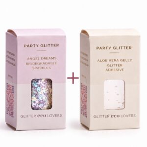 Pastell glitter og glitterlim