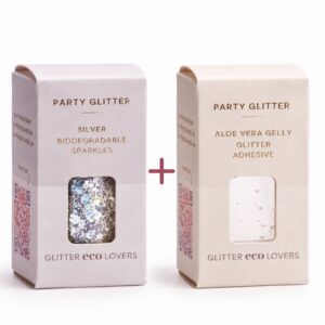 Sølvglitter og glitterlim